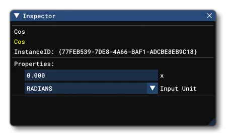 The Inspector Window Inputs For The Add Node