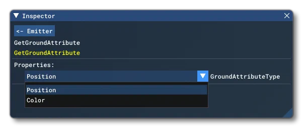 The GetInstanceAttribute Options in The Inspector Window
