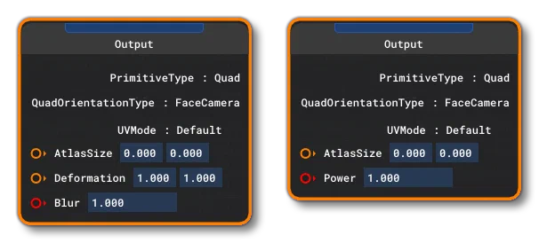 Additional Input Parameters For The Output Block