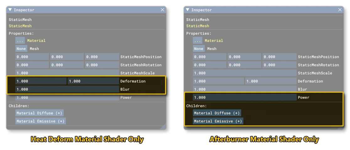 Additional Properties For The StaticMesh
