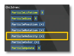 The ParticleVelocity Button For The Init Node