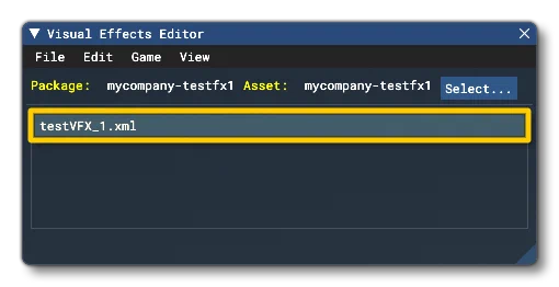 An Effect Listed In The Visual Effects Editor