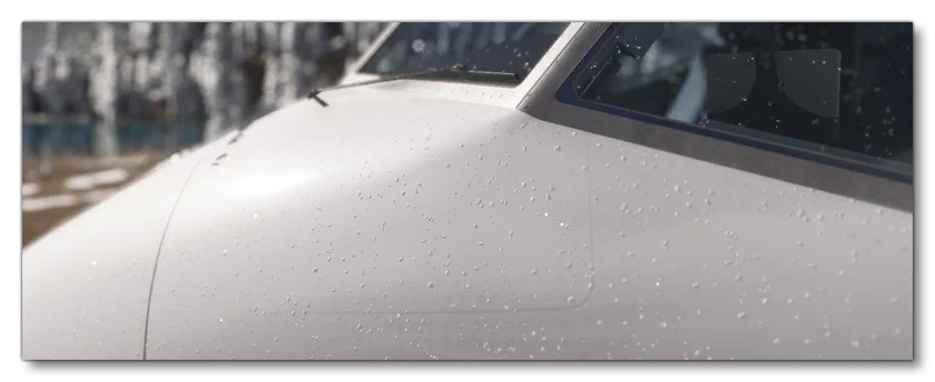 Example Of The Rain Effect On The Clearcoat Paint