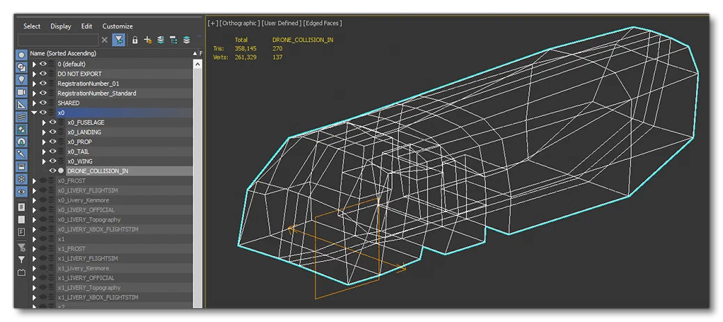 Example Of Drone Collision Mesh