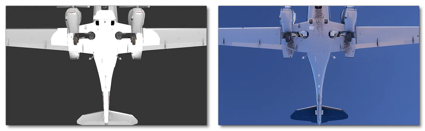 Example Of The Mud Mesh And The Effect On A Plane
