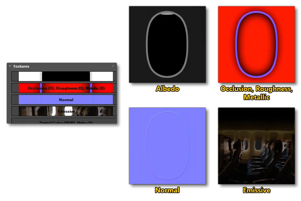The Textures Required By The PortHole Material