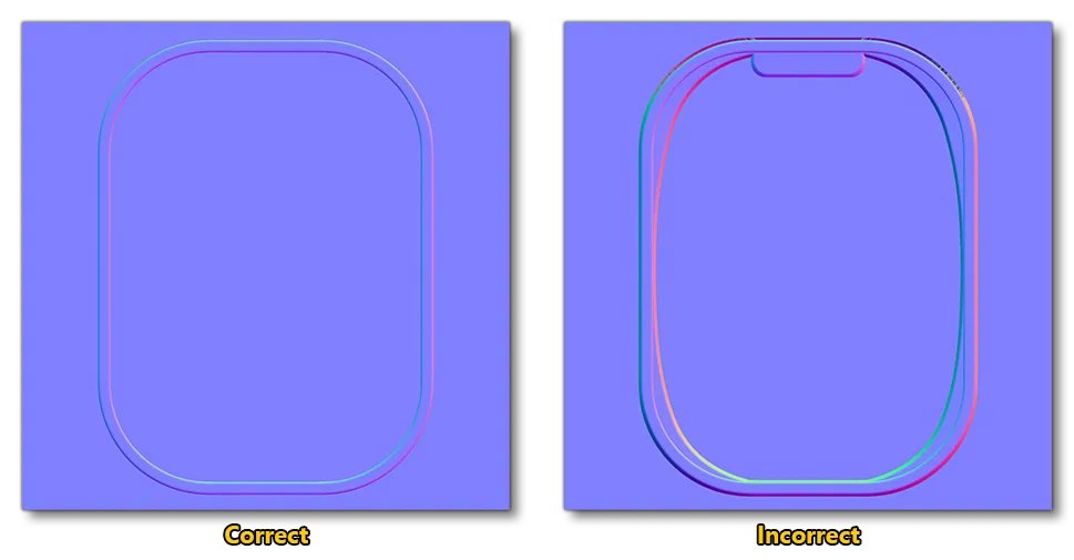 An Example Of Good And Bad Normal Maps
