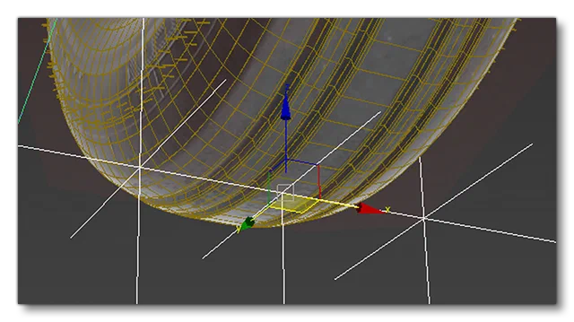 Example Showing The Position Of The Helper Points For Tire Deformation