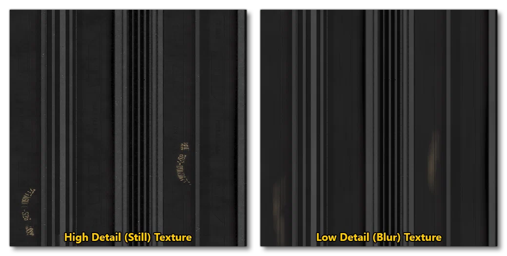 Example Of Tire Textures (Still and Blurred)