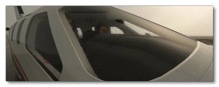 Example of Rain Effects On Windshield