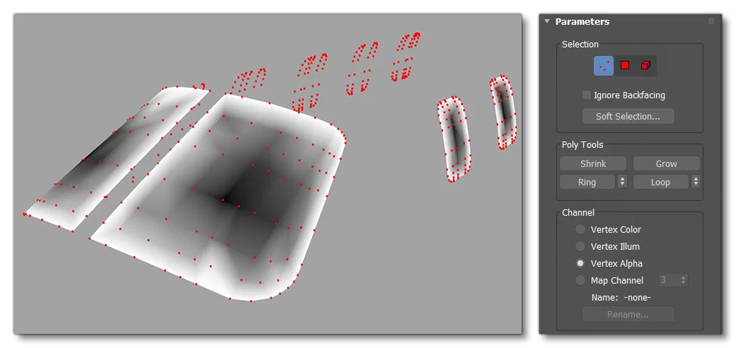 Vertex Alpha Painting In 3DS Max