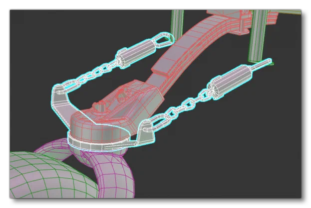 The Mobile Chain Elements Of The Rudder Wheel