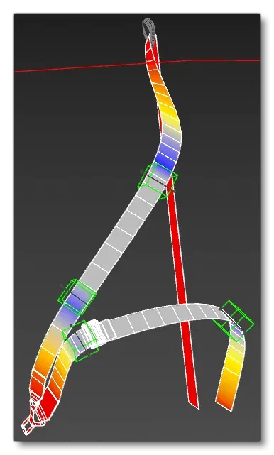 An Example Of A Skinned Seatbelt Mesh