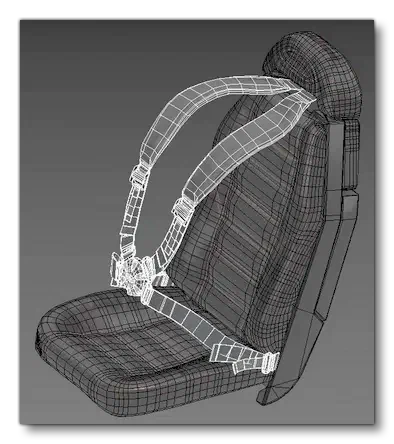 An Example Of A Seat With A Fastened Seatbelt Model