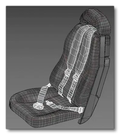 An Example Of A Seat With An Unfastened Seatbelt Model
