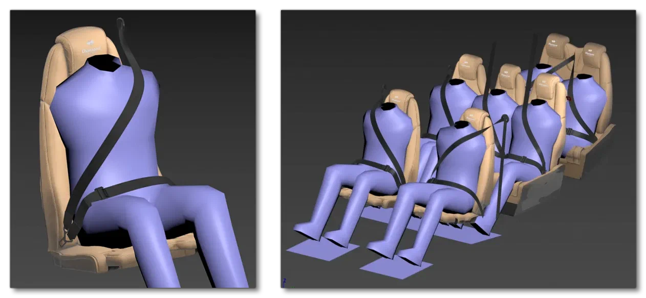 Initial Fastened Seatbelts Model Around Average Bodymorphs