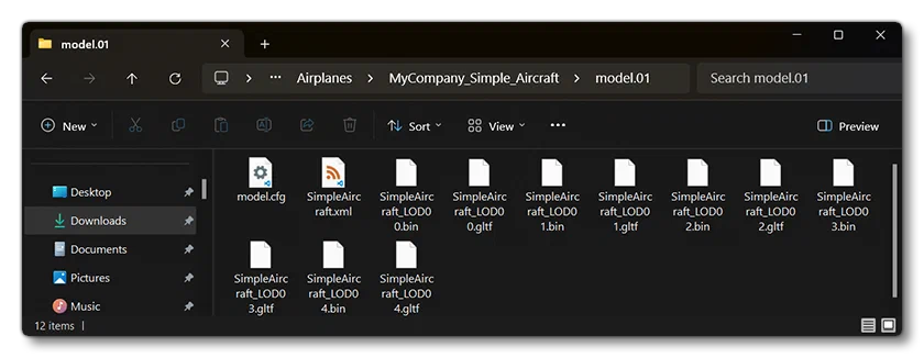 Example Of The Textures Folder For A Livery