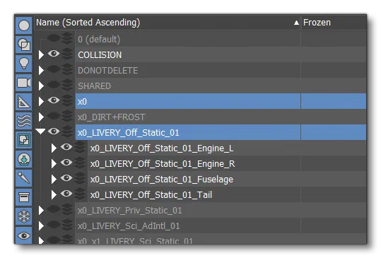 Example Of Layer Setup In 3DS Max