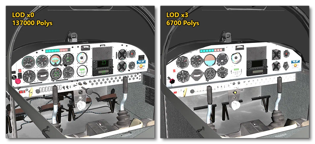 Example Of The Cap10 Cockpit LODx0 and LODx3