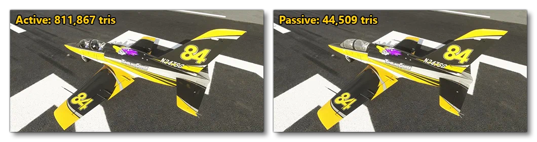 Example Of Tri Count For Passive / Active Aircraft