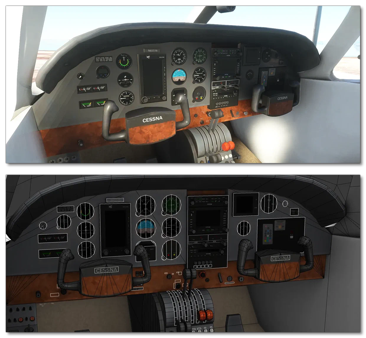 Example Cockpit Showing Decal Usage For Details