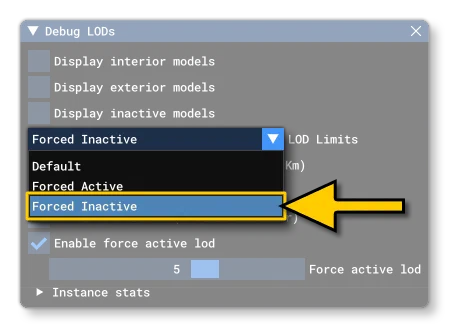 The Debug LOD Window