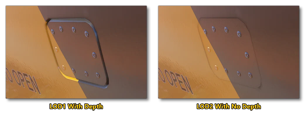 Removing Minor Faces Around A Hatch When Changing LODs