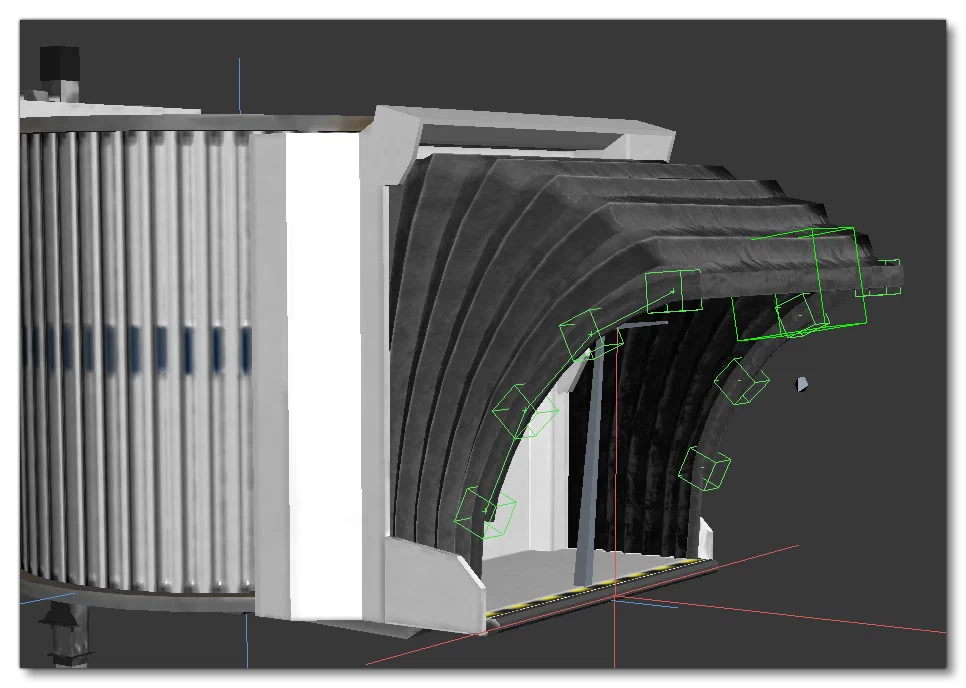 The Bend Animation Of A Jetway Hood
