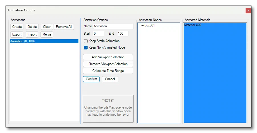 Adding Animated Materials To The Animation Group