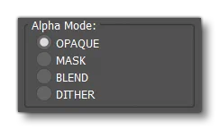 Alpha Mode Parameter Options
