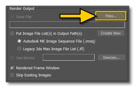 The 3DS Max Render Output Settings