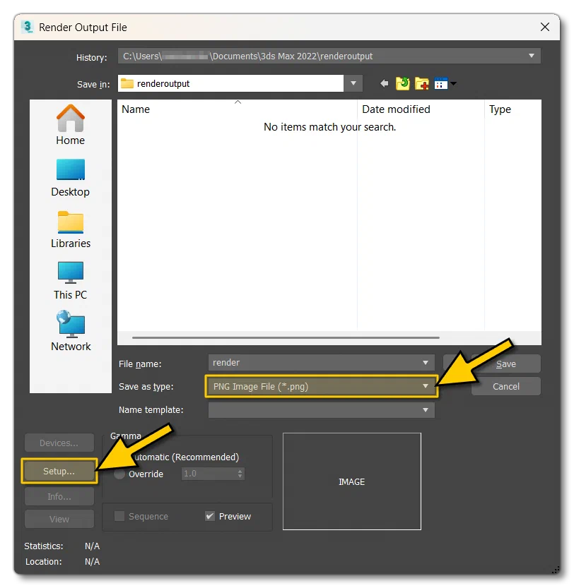 The Render Output Window