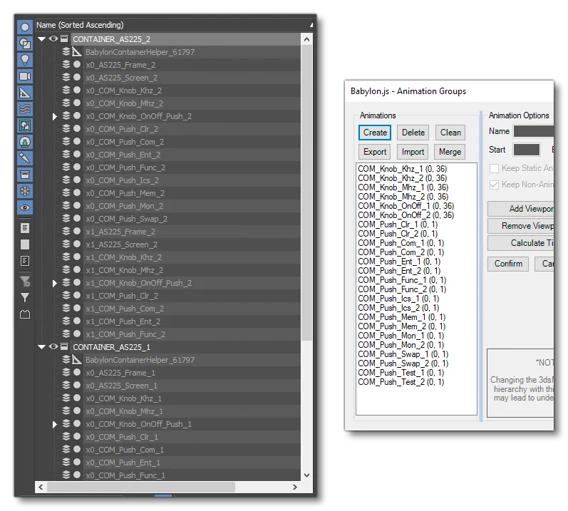 Suffixes Added On To Nodes And Animation Groupss