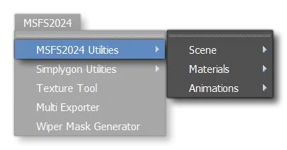 The MSFS2024 Utilities Menu