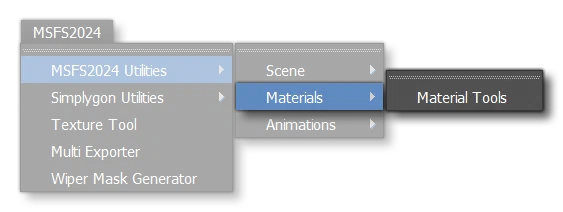 The Materials Menu