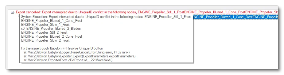 Conflicting Node ID Error In The Multiexporter