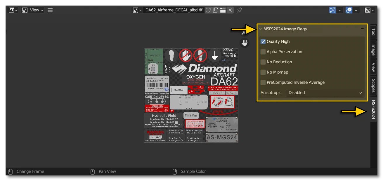 The Texture Flags In The Blender Image Editor