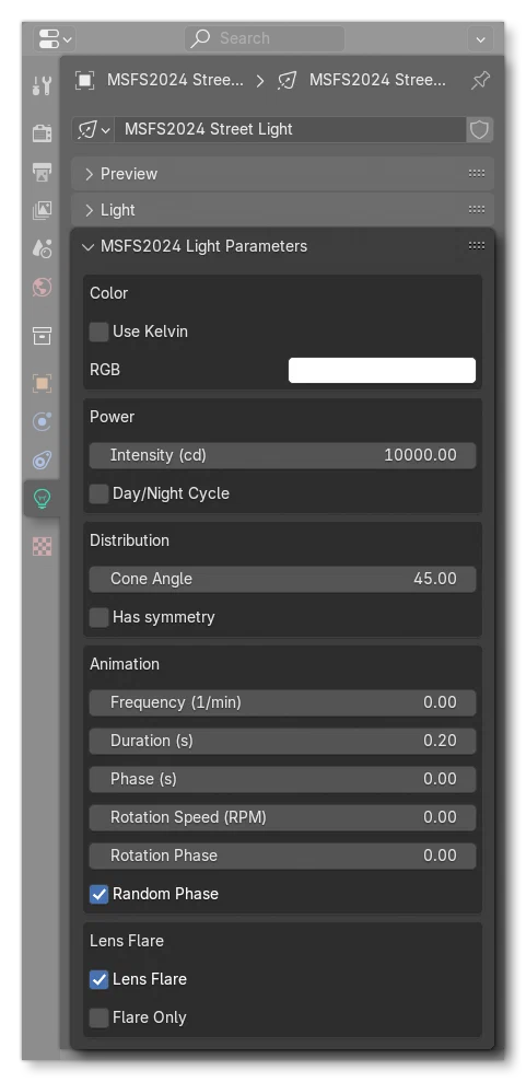 The Light Parameters In Blender