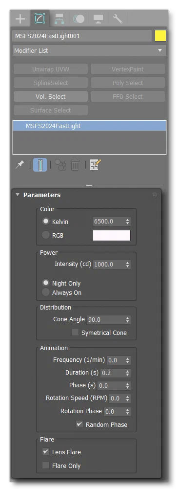 The Light Parameters In 3DS Max