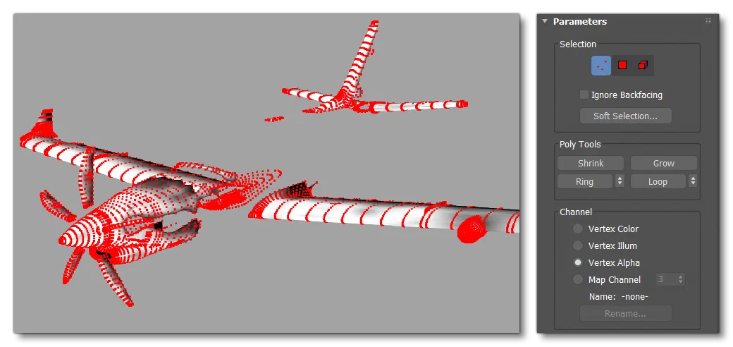 Vertex Alpha Painting In 3DS Max