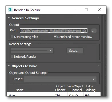 The Render To Texture Window