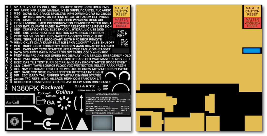 Example Of A Decal And Its Accompanying Emissive Texture