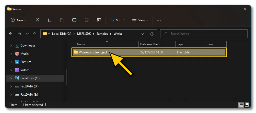 The WWise Sample Project Installed On Your Machine