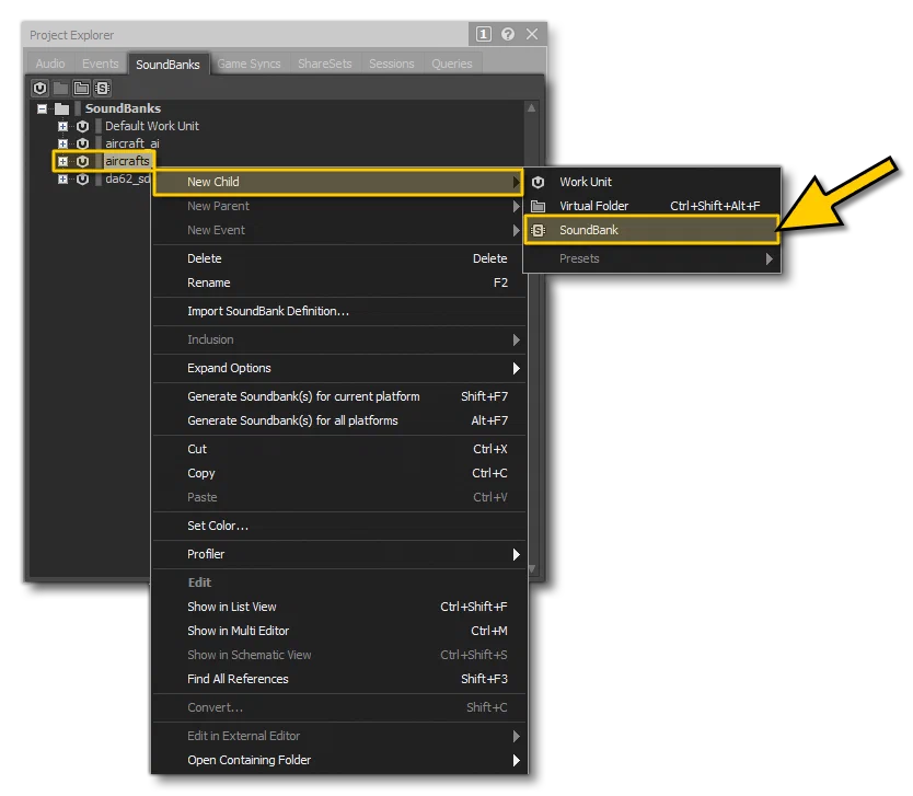 Creating A New SoundBank
