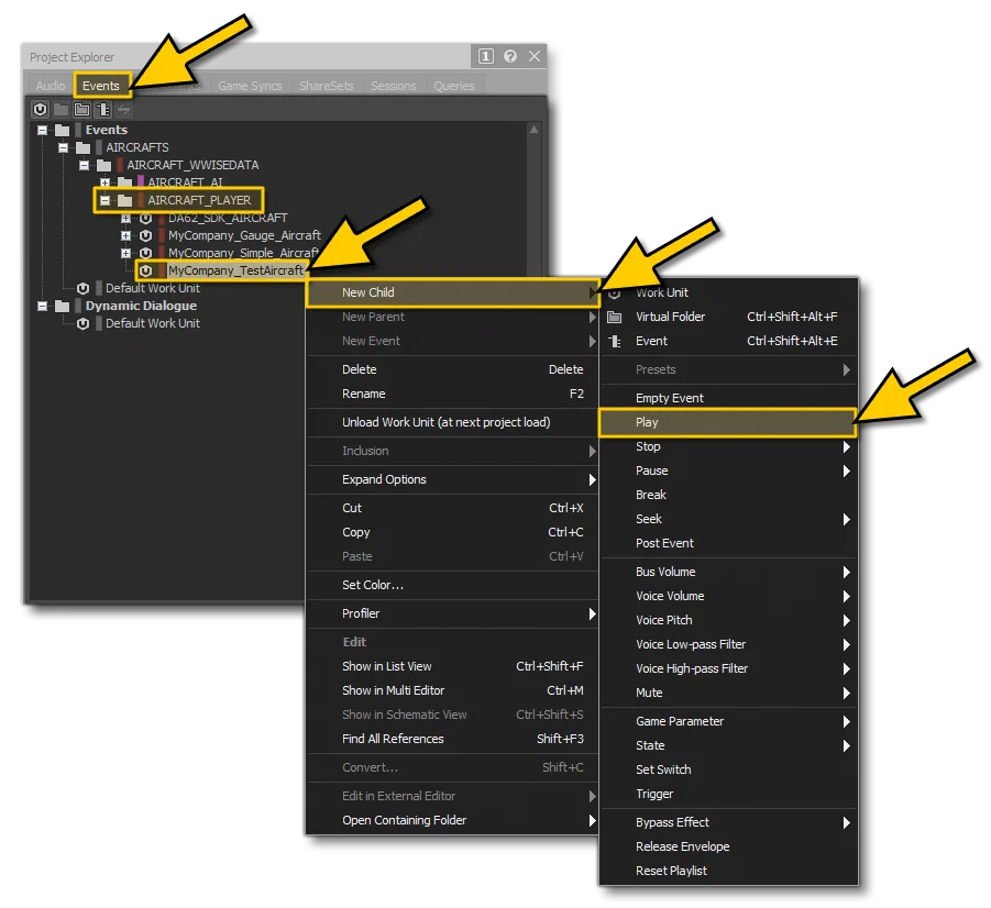 Adding A New Play Event In Wwise