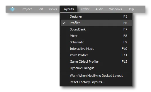 Opening The Profiler Layout