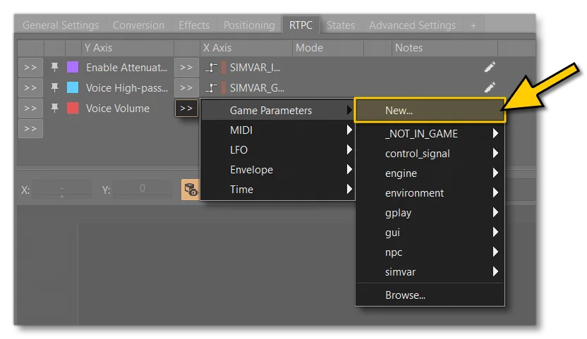 Creating Custom RTPC Parameters