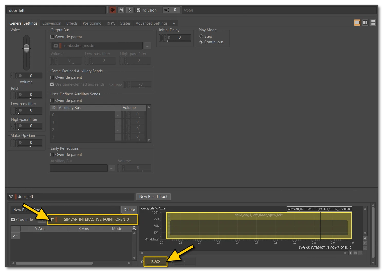 Adding A New Blend Track Using An Interactive Point RTPC SimVar