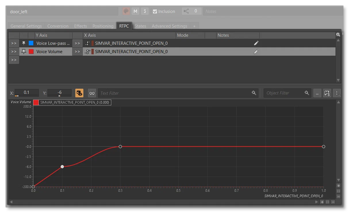 Setting Up Volume Curves Based On An RTPC SimVar Value