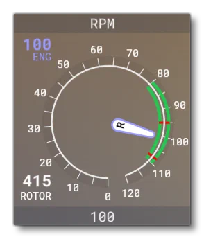 The HELICOPTER_ROTOR_RPM Display
